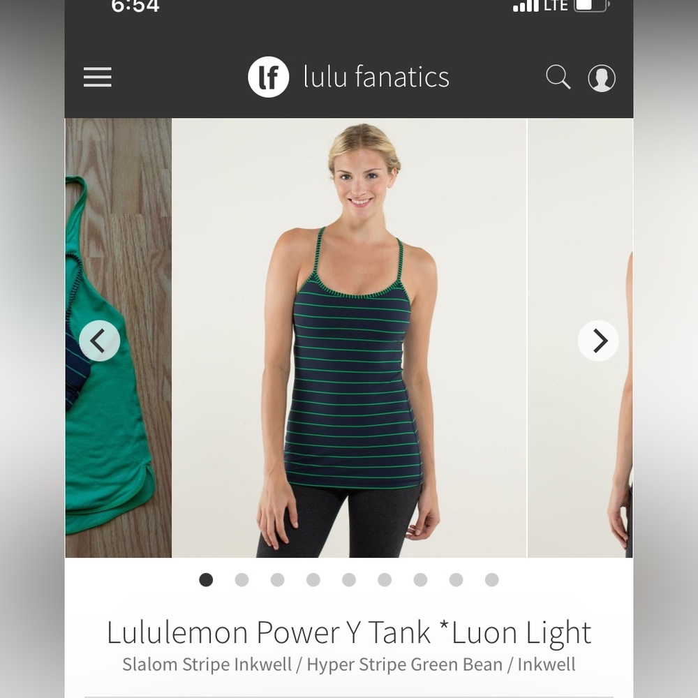 Lululemon Power Y Tank *Luon Light